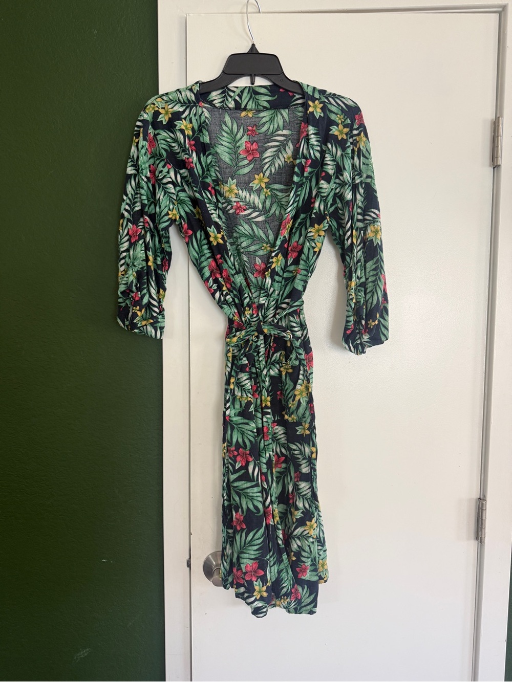 Tropical Floral swim coverup - Green